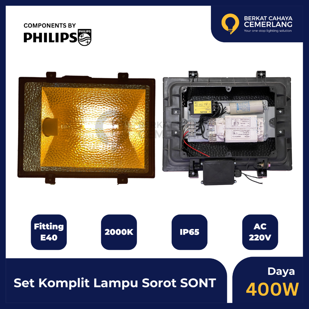 Jual Set Komplit Lampu Sorot Sont W Flood Light Sont Watt Shopee Indonesia