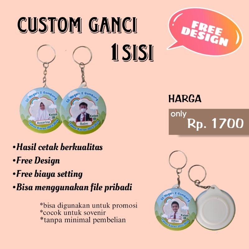 Jual Gantungan Kunci Custom Shopee Indonesia