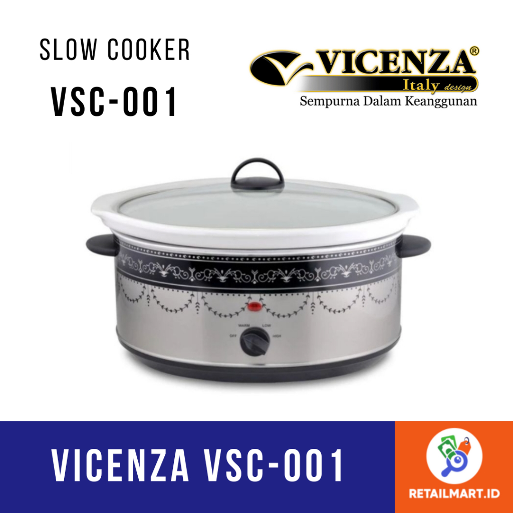 Jual VICENZA VSC001 SLOW COOKER / PEMASAK LAMBAT 6.5 LITER (320 WATT