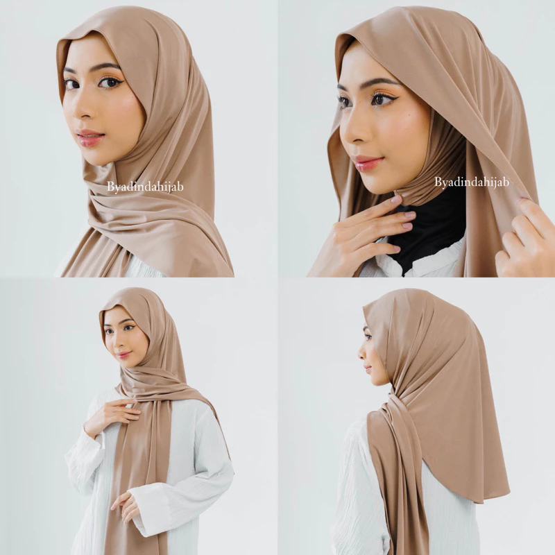 Pashmina Inner Oval 2in1 Kaos Jersey Premium Anti Kusut