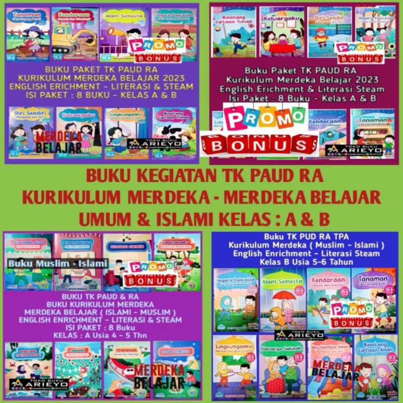 Jual BONUS+ BUKU PAKET MERDEKA BELAJAR TK PAUD RA | Shopee Indonesia