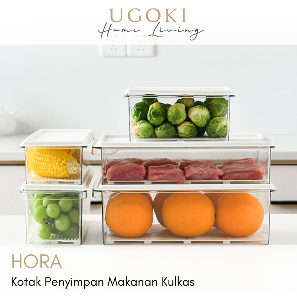 Jual |UGOKI| HORA Tempat Tumpuk Makanan Freezer Estetis Penyimpanan ...