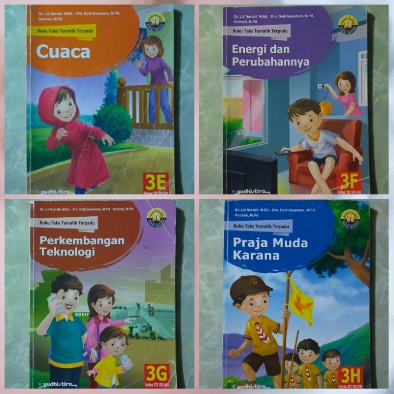 Jual Paket Buku Bekas Original Teks Tematik Terpadu Untuk Sd Mi Kelas Iii Jilid E F G H