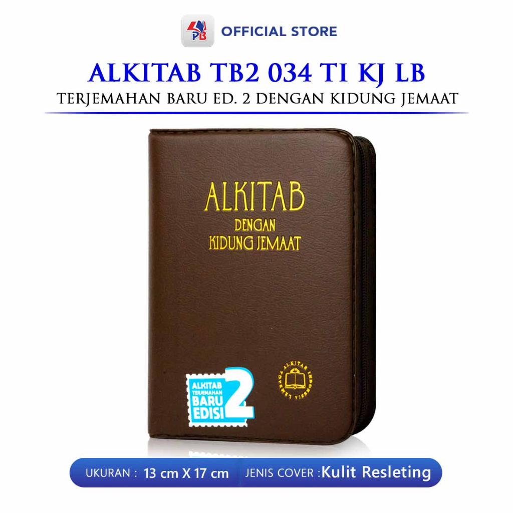 Jual Alkitab Kristen Terjemahan Baru Dengan Kidung Jemaat TB2 034 TI KJ