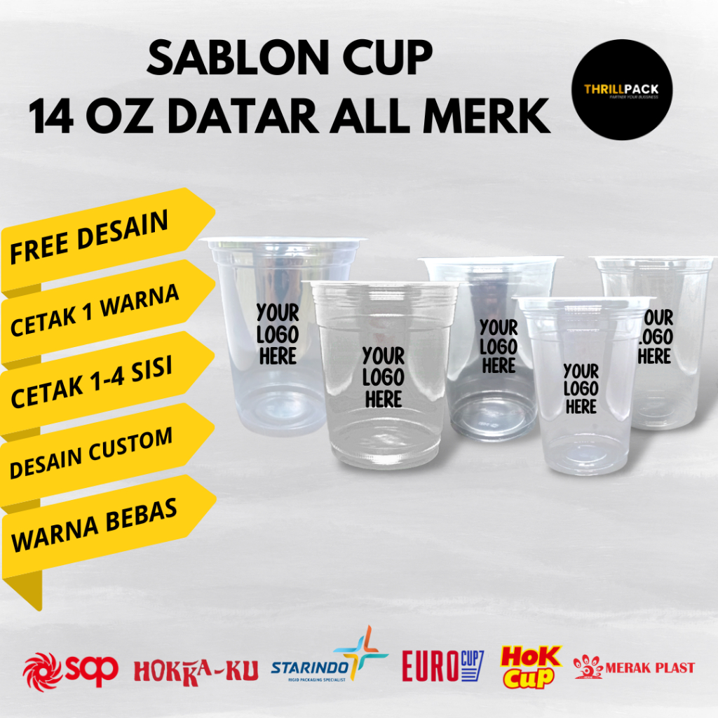 Jual Sablon Cup Plastik 14 Oz Datar All Merk Sablon Cup 14 Oz Datar Merak Sablon Cup 14 Oz 5051