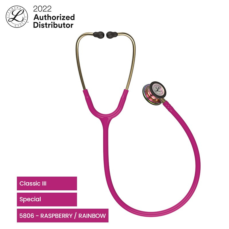 Jual 3M Littmann Classic III Stethoscope - RASPBERRY / RAINBOW - 5806 ...