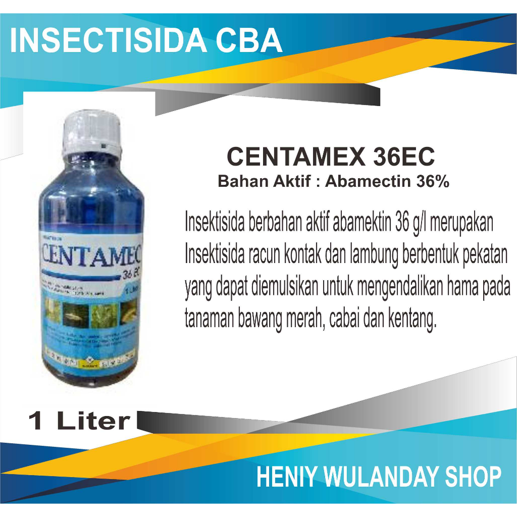 Jual CBA Insectisida Centamec 36ec 1 Liter bahan aktif Abamektin hama ...