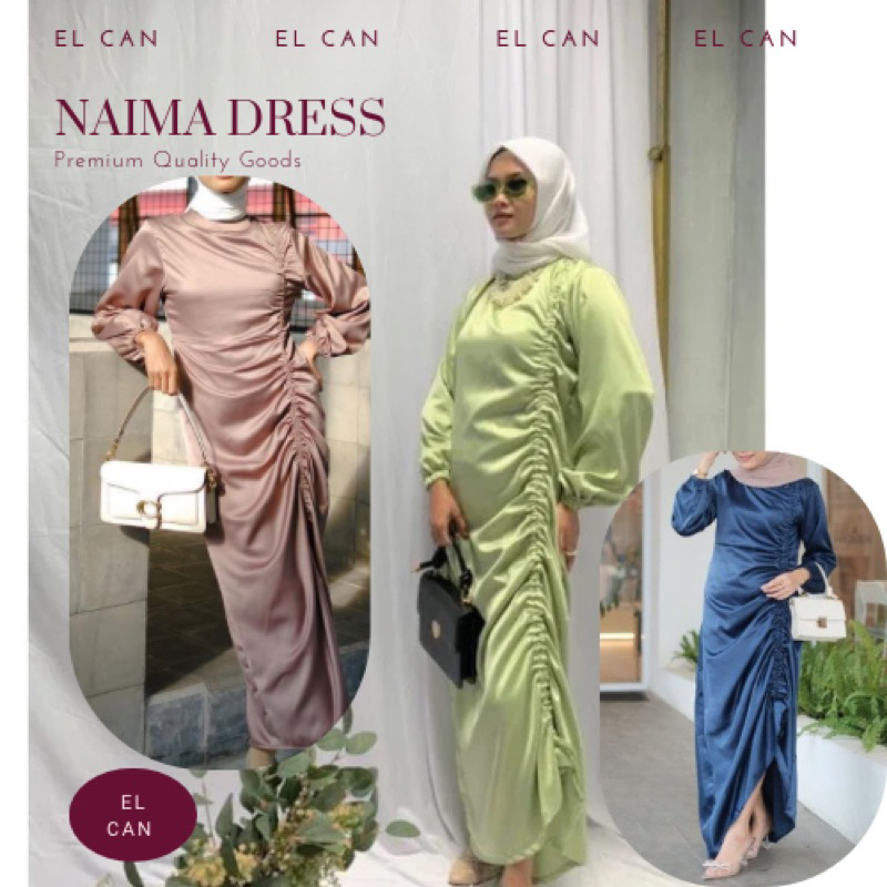 Jual Dress kondangan satin korean style dress kondangan wedding dress remaja jumbo brukat hijab
