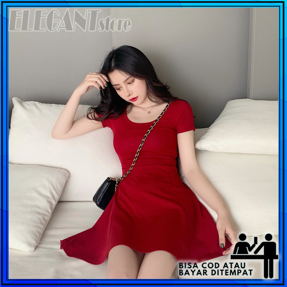 Jual Mini Dres Dress Sexy Lengan Pendek Wanita Style Korea Korean Model Terbaru Shopee Indonesia 