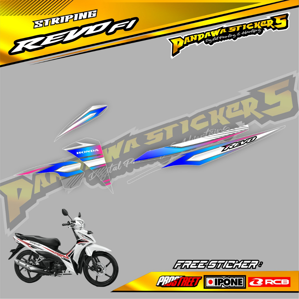 Jual STRIPING VARIASI MOTOR HONDA REVO FI / STICKER LIST HONDA REVO FI ...