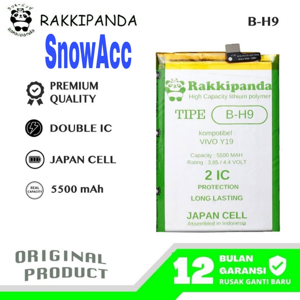 Jual Rakkipanda Baterai Vivo Y19 2019 Battery B-H9 ( BH9 ) | Shopee ...