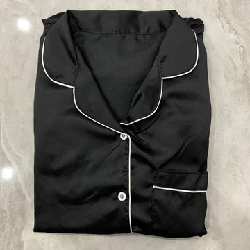 AVERU Baju Tidur Wanita Piyama Setelan Satin CP Celana Panjang Polos
