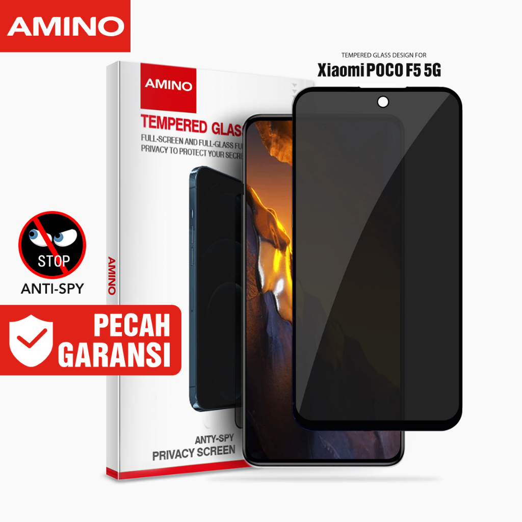 Jual Amino Anti Spy Tempered Glass Untuk Xiaomi Poco F5 Privacy Glass 6