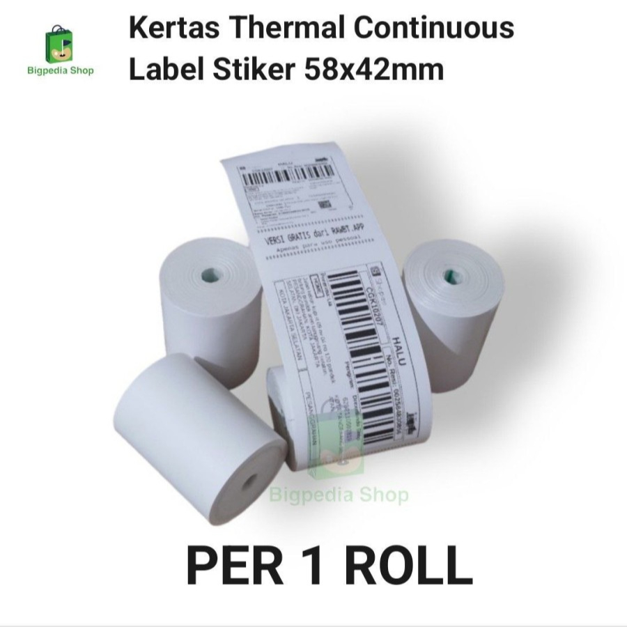 Jual Kertas Thermal Stiker Label X Mm Cetak Resi Alamat Shopee