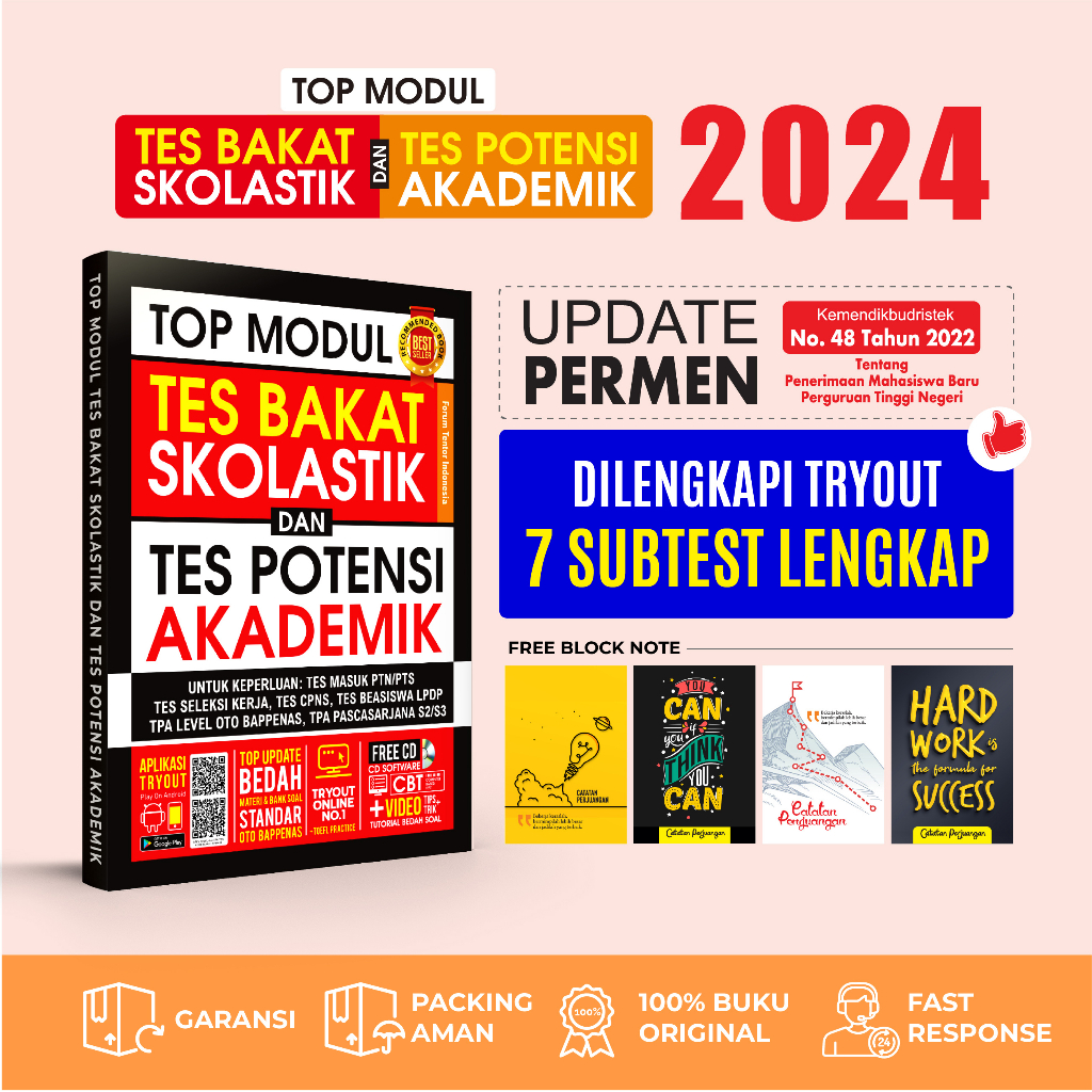 Jual Buku SNBT TPS 2024 Top Modul Tes Bakat Skolastik & Tes Potensi ...