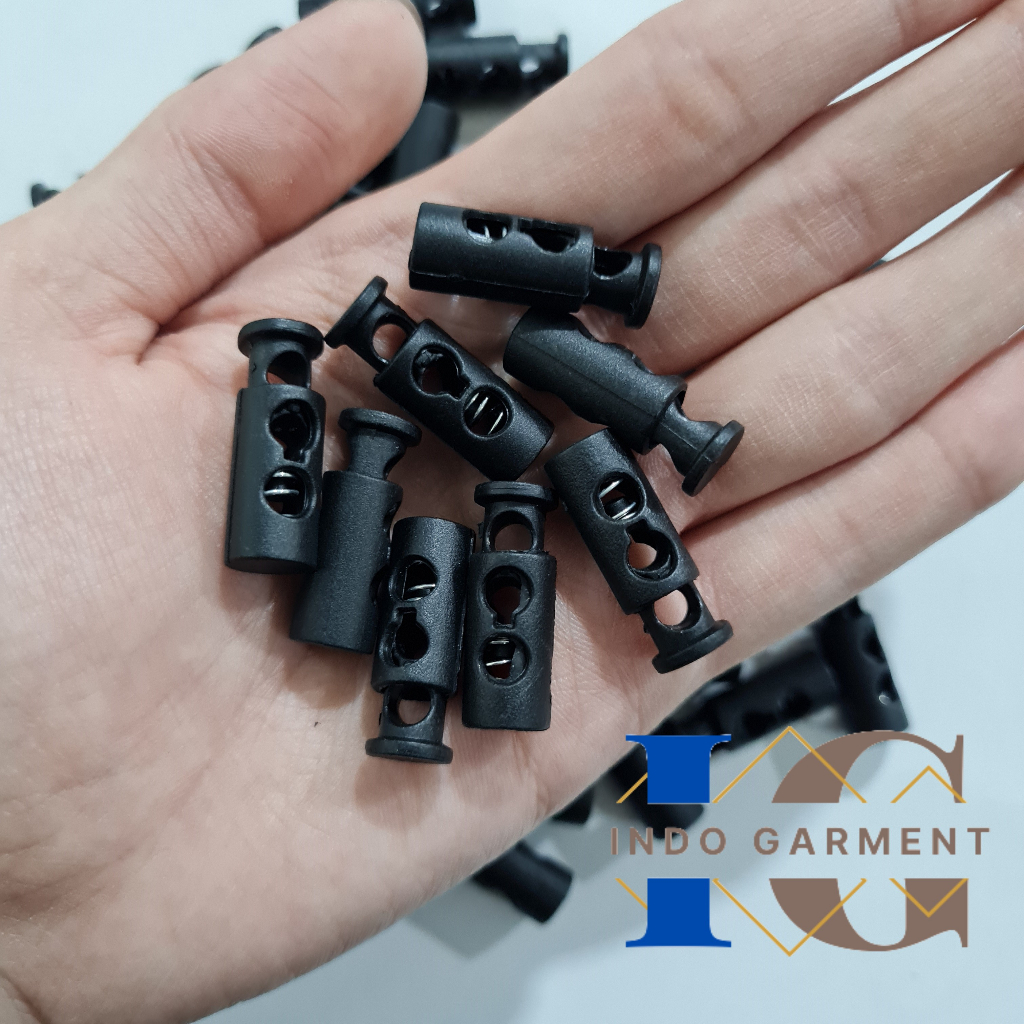 Jual [100pcs] Stopper Hitam Botol 2 cm Tali Kur - Stopper Botol Tabung ...