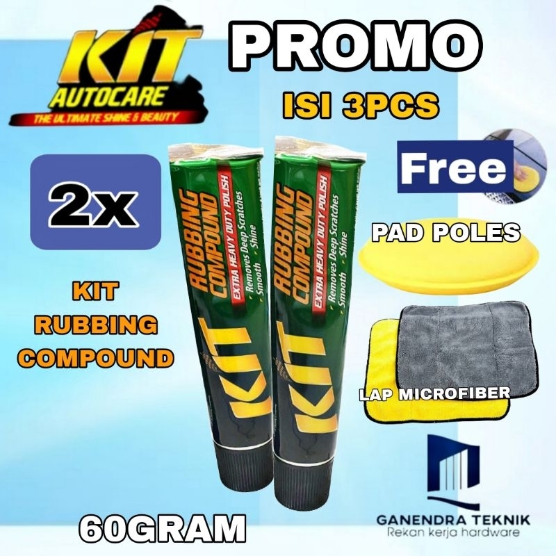 Jual Promo 2x KIT Rubbing Compound Kit Metallic paste KIT Original