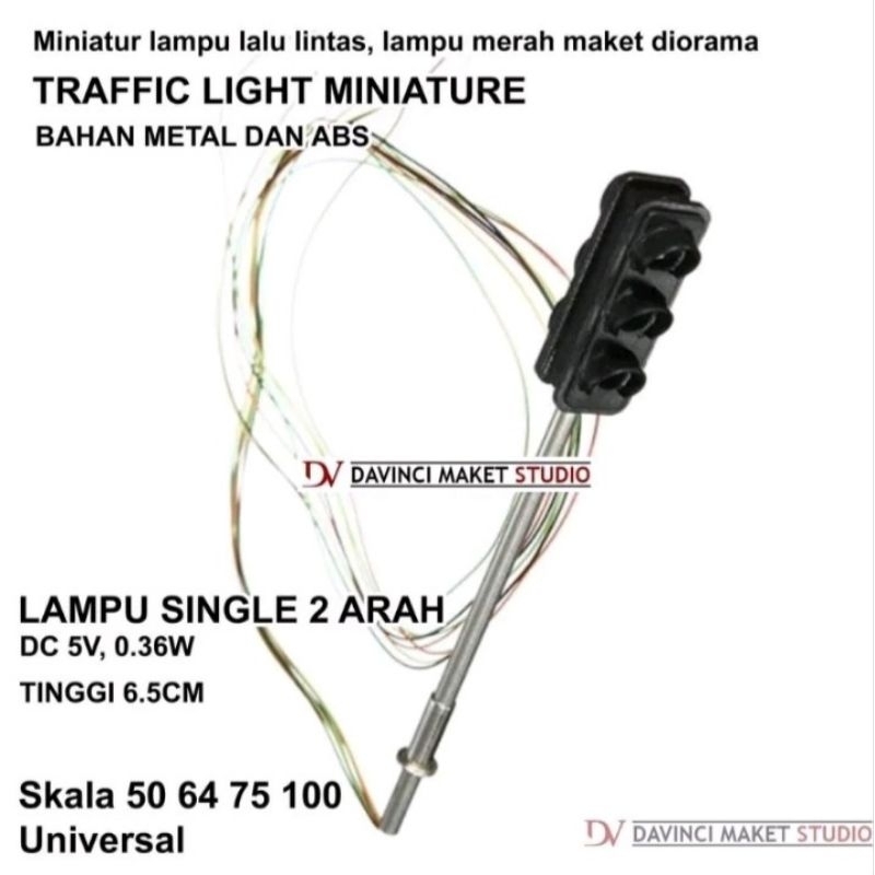 Jual (LED 5v) Miniatur Lampu Merah Lalu Lintas Menyala Maket Diorama ...