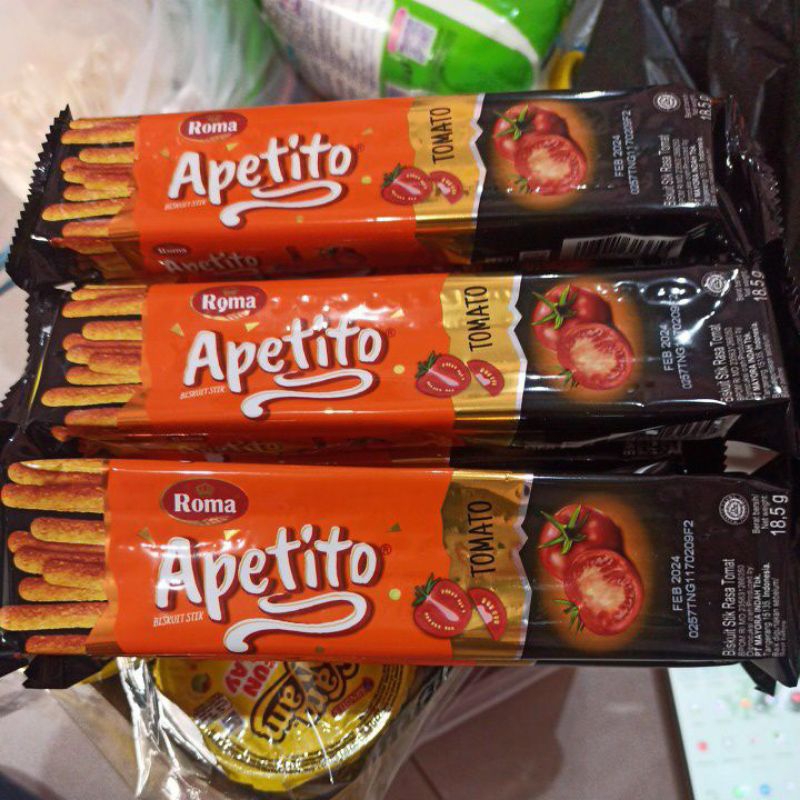 Jual Roma Apetito Biskuit Stik Rasa Tomat 18.5gr | Shopee Indonesia