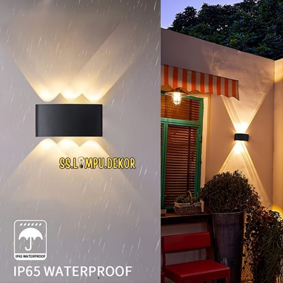 Jual Lampu Dinding Outdoor Led Waterproof Minimalis Arah Mata