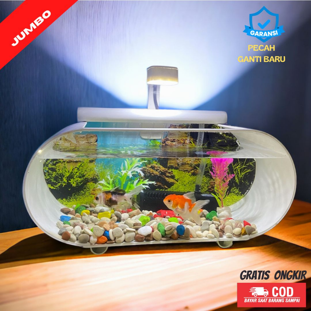 Jual Set Lengkap Aquarium Kaca Akrilik Ukuran Besar X X Lengkap Dengan Mesin Oxygn Dan