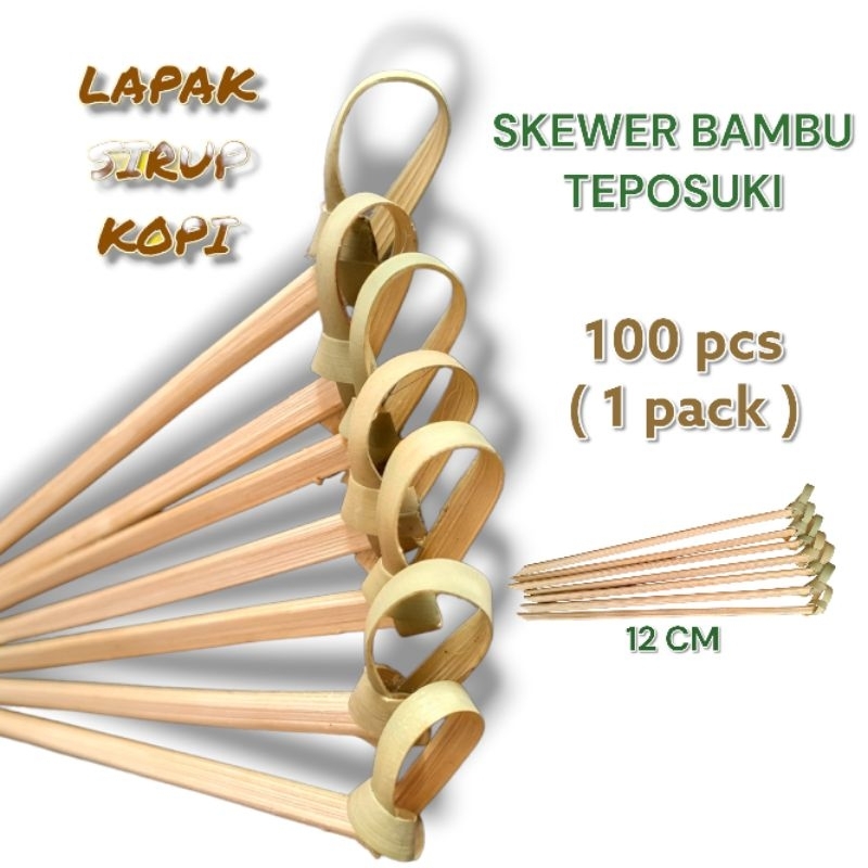 Jual Skewer Bambu Cocktail 12cm Tusuk Bambu Teposuki Simpul B