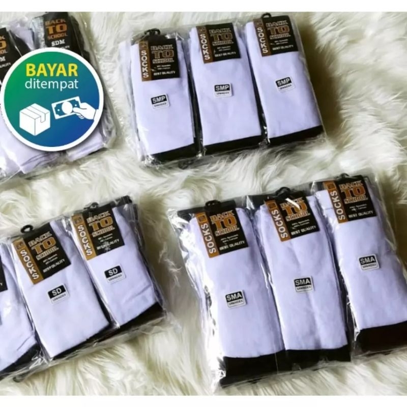 Jual Kaos kaki sekolah anak / kaos kaki SD SMP SMA / Kaos kaki Padang