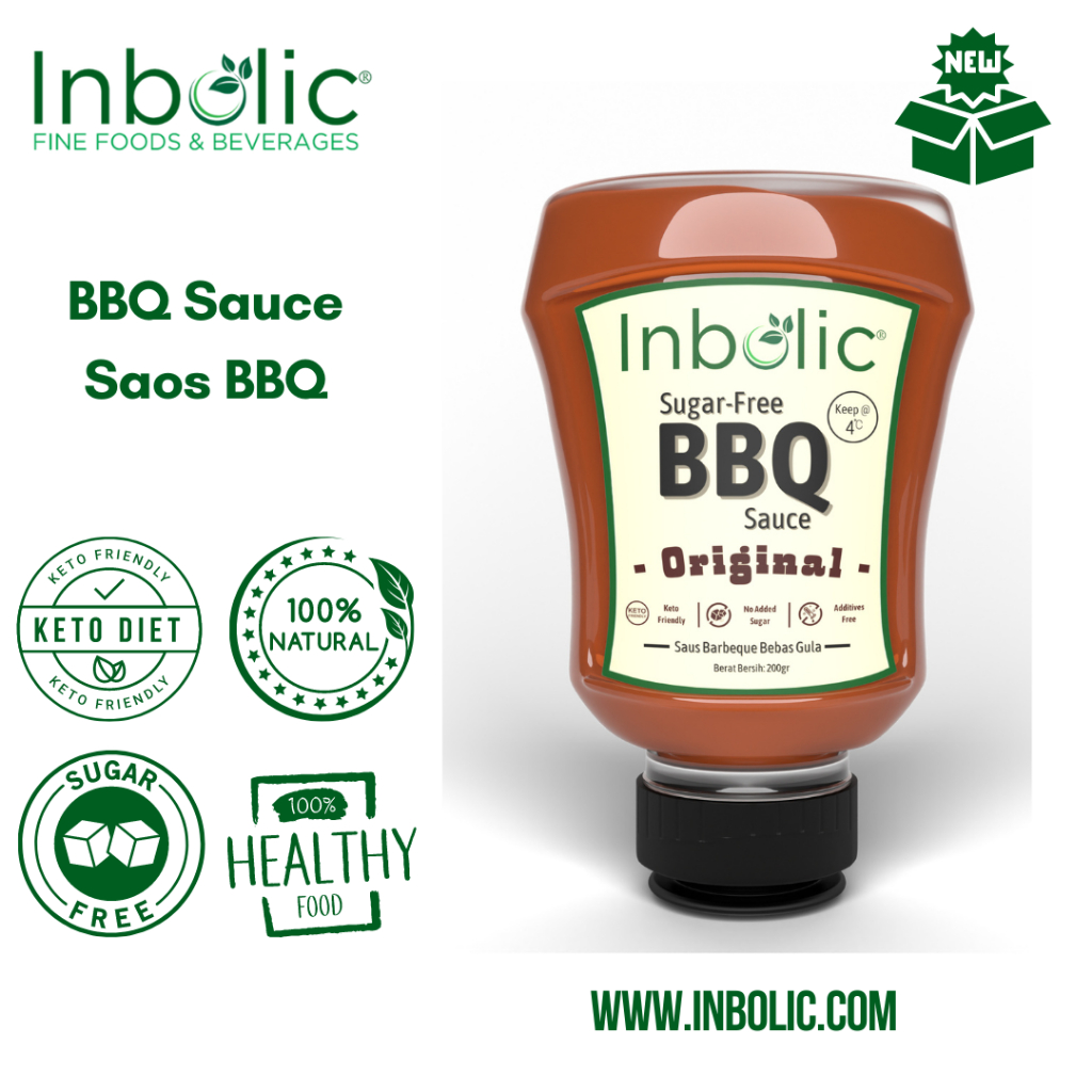 Jual Inbolic Sugar Free BBQ Sauce / Saos BBQ Bebas Gula Keto