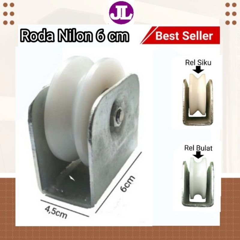 Jual Roda Nilon Pintu Pagar Ukuran 6 Cm Roda Nilon Ukuran 6 Cm Roda Pintu Pagar Nilon Ukuran 6cm 4670