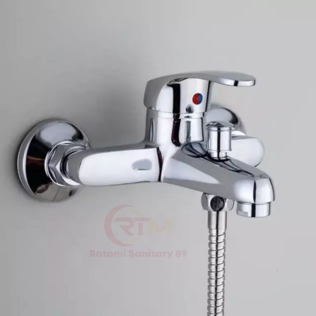 Jual Keran Mixer Panas Dingin Kran Shower Bathtub 1 SET Stainless Steel ...