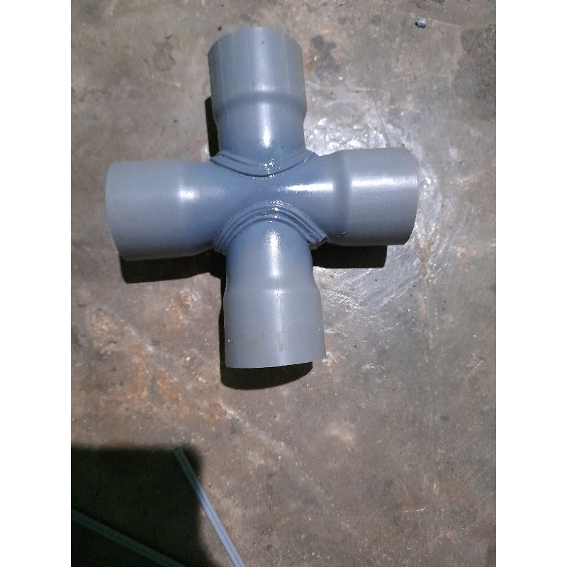 Jual tee cross 2 inchi aw fitting pvc tee plus 2 in | Shopee Indonesia