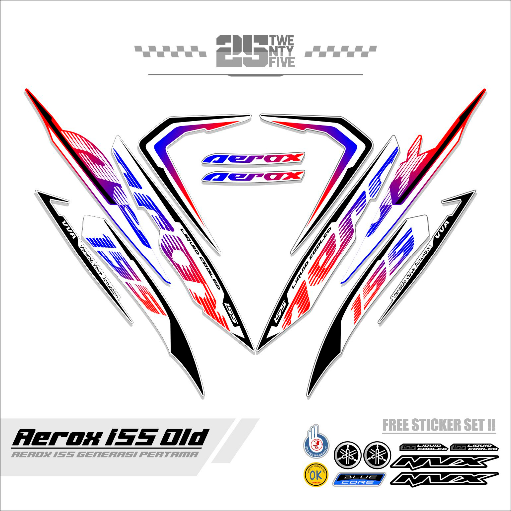 Jual STRIPING AEROX/AEROX OLD 155/VARIASI 8/STIKER AEROX/STRIPING AEROX ...