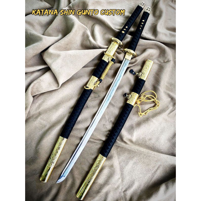 Jual Katana Shingunto Custom Premium Hitam Gold Shopee Indonesia