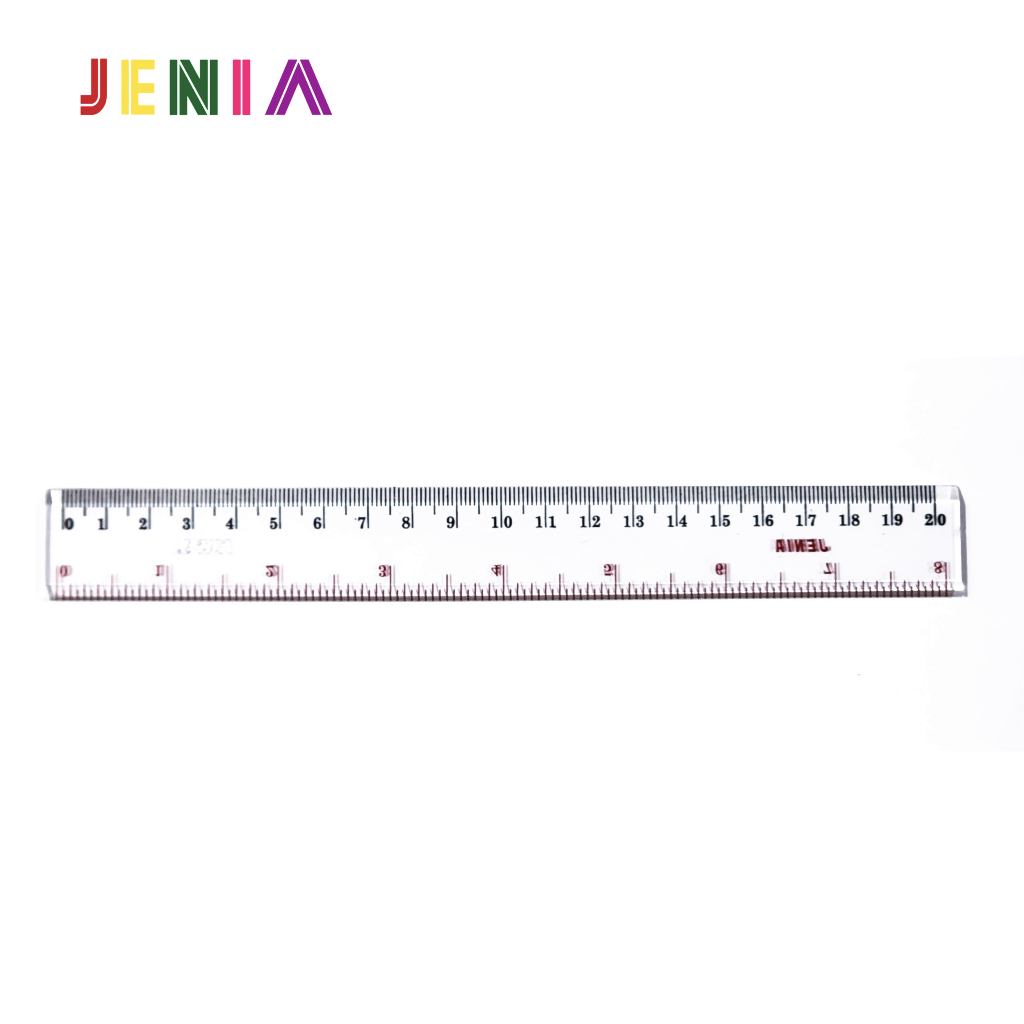 Jual Penggaris Bening Transparant Jenia Ruler 20cm | Shopee Indonesia