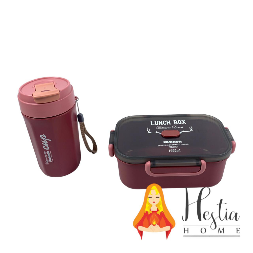 Jual HOME PRO - Lunch Box + Botol Lunch Box Set Terbaik Tutup Lock and