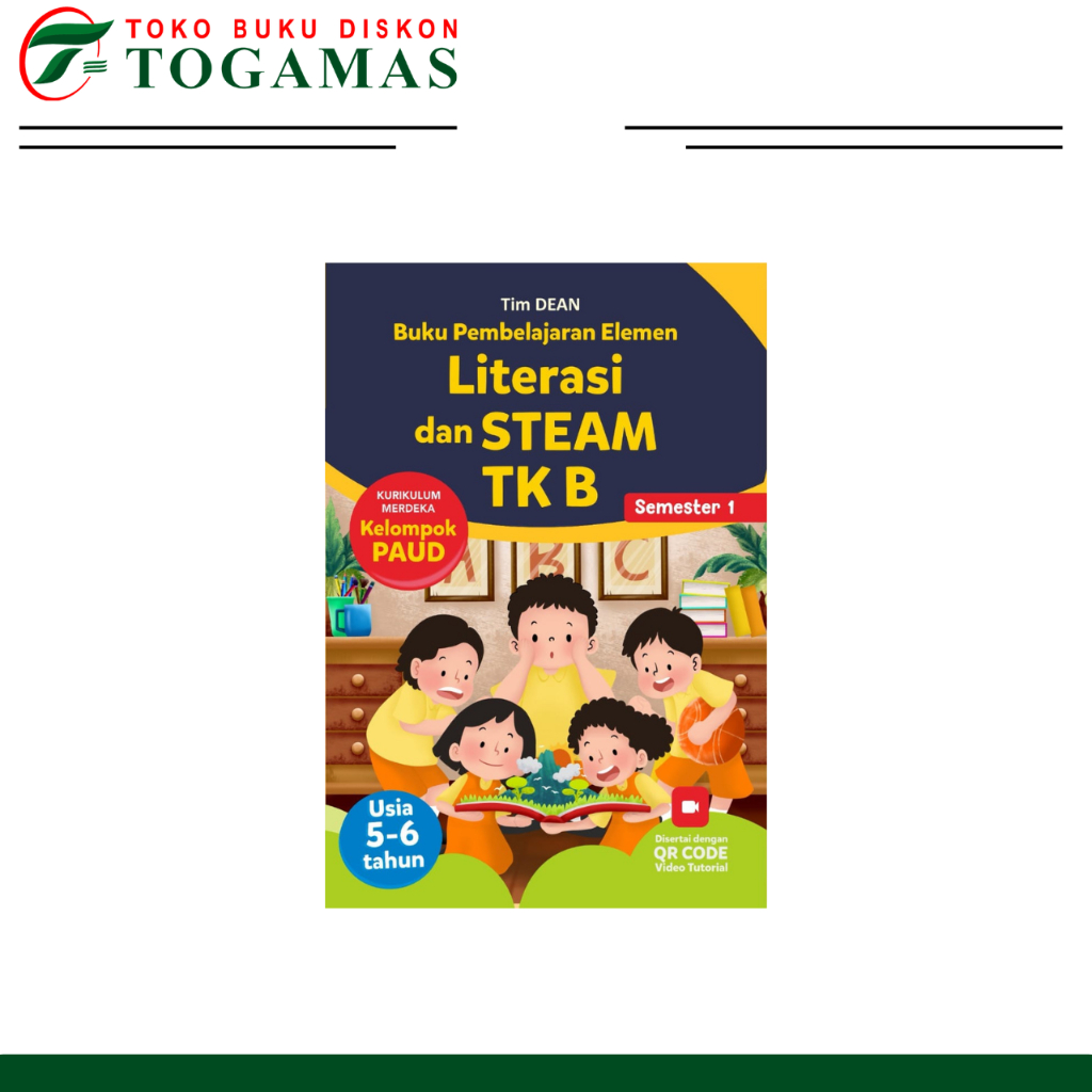 Jual BUKU PEMBELAJARAN ELEMEN : LITERASI DAN STE/AM TK B SEMESTER 1 & 2 ...