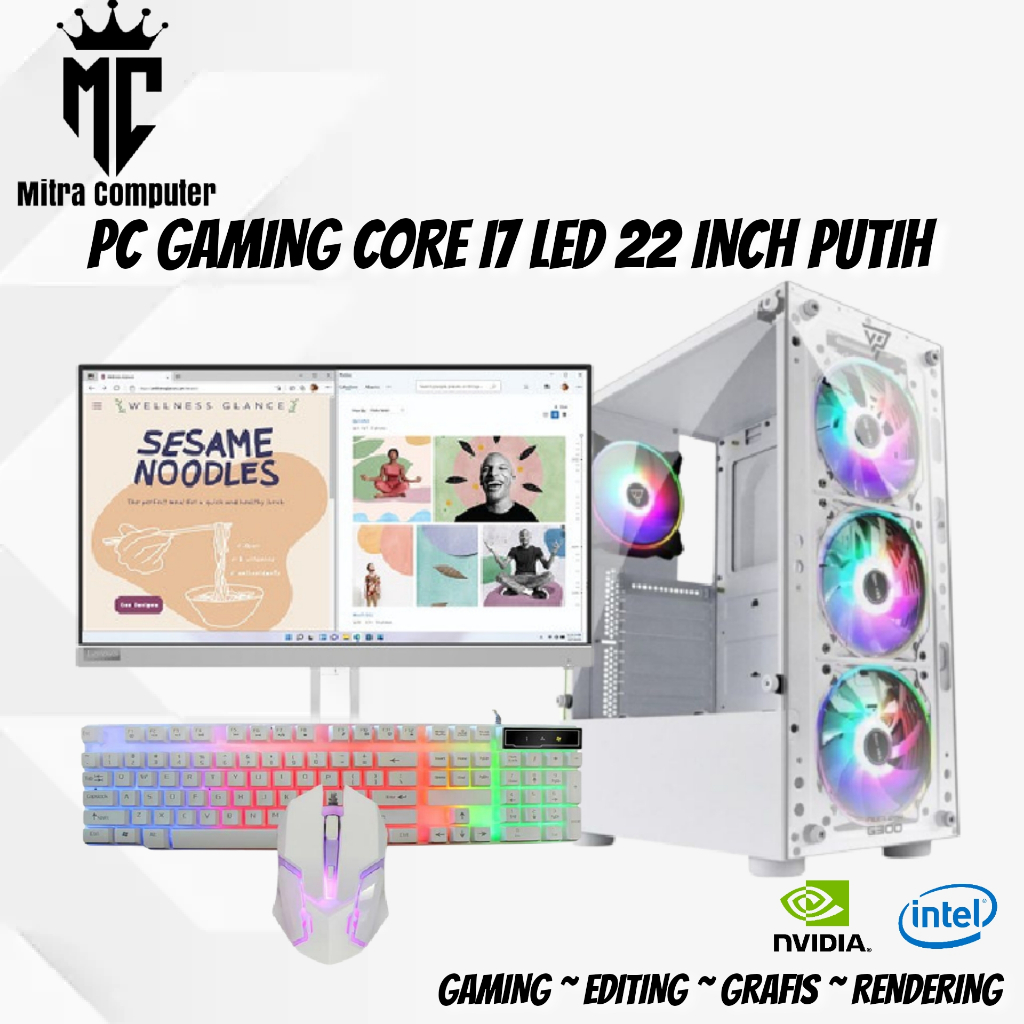 Jual Pc Gaming Core I Ram Gb Ssd Gb Monitor Inch Siap Pakai Fullset Shopee Indonesia