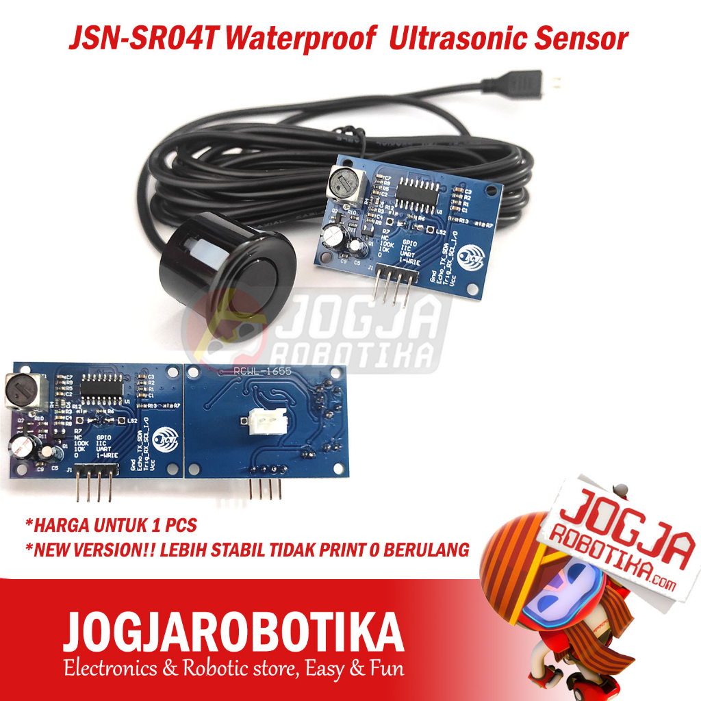 Jual JSN-SR04T Sensor Ultrasonic Waterproof Sensor Jarak Distance ...