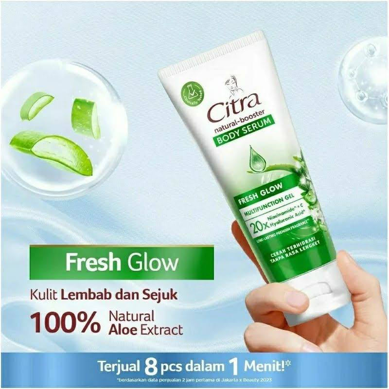 Jual Citra Natural Booster Body Serum Aloe Vera Fresh Glow Multifunction Gel Aloe 180ml Shopee 4459