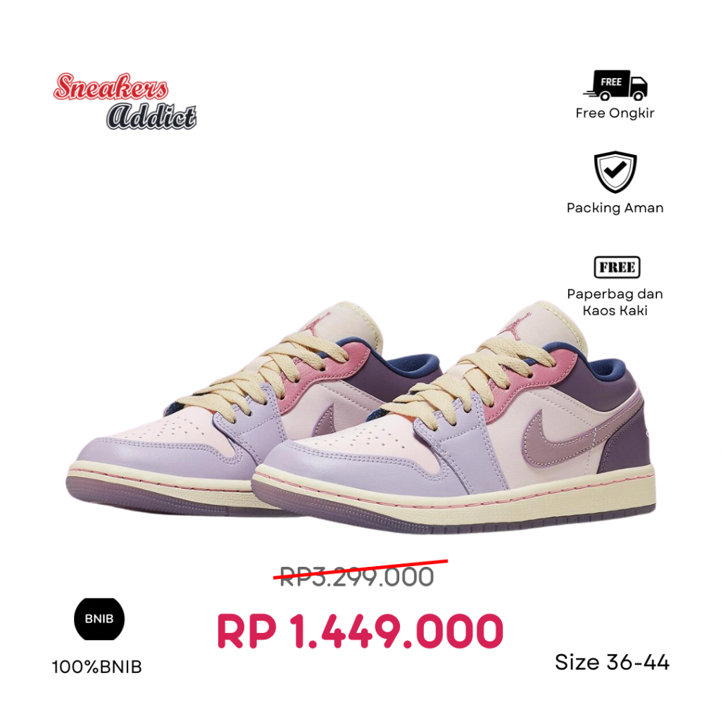 air jordan 1 low pink purple