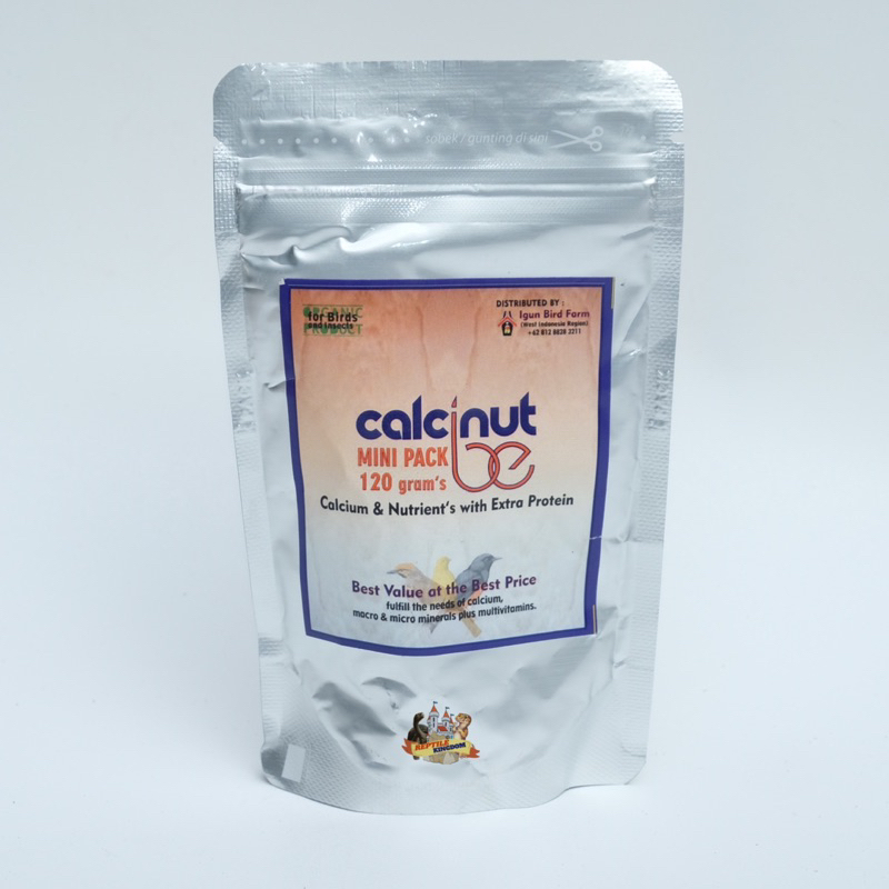Jual Calcinut BE Mini Pack 120Gr / Kalsium Burung / Calcium ...