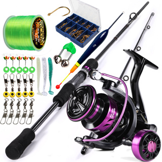 Sougayilang Fishing Rods Set 1.8-3.3M Telescopic Durable Ultra Light  Fishing Pole and 12BB Metal Spinning Reel Outdoor Fishing Rod Reel Combos