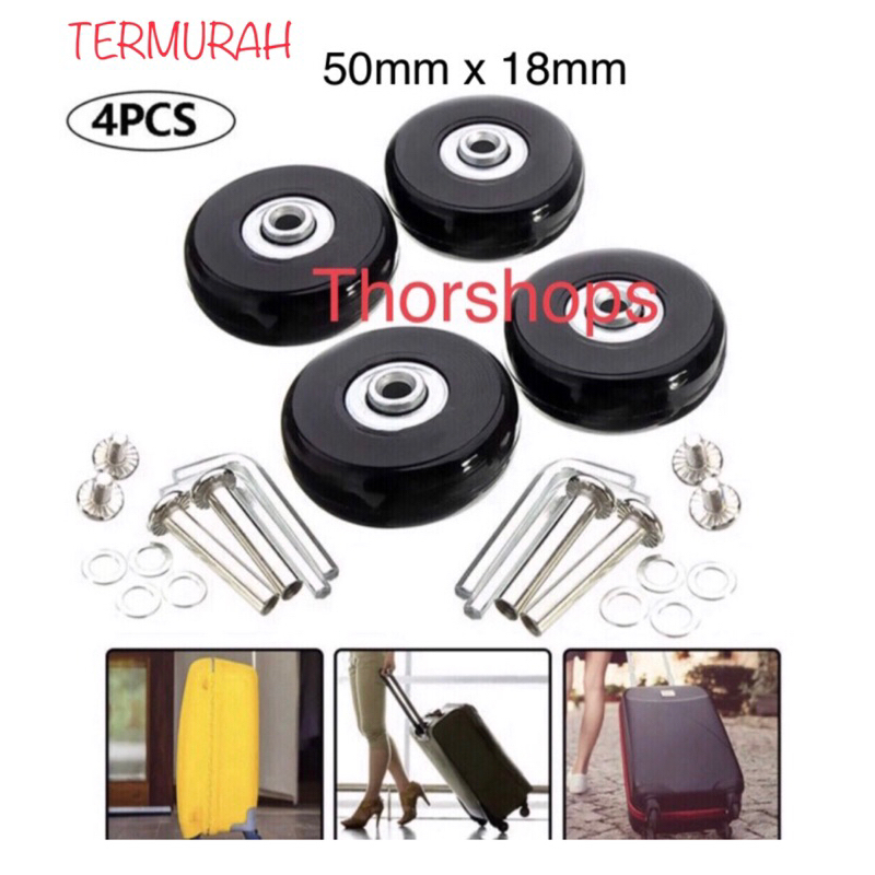 Jual 4 Pcs Roda Koper Pengganti Replacement Luggage Wheel | Shopee ...