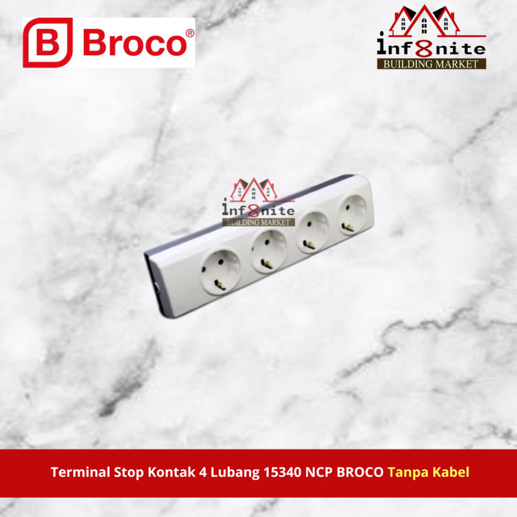 Jual Terminal Stop Kontak 4 Lubang Arde Broco Putih Terminal Stopkontak ...