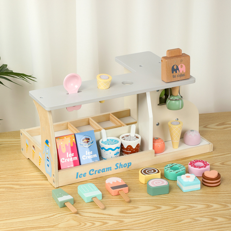 Jual Wooden Ice Cream Shop Super Lengkapmainan peran toko ice es krim