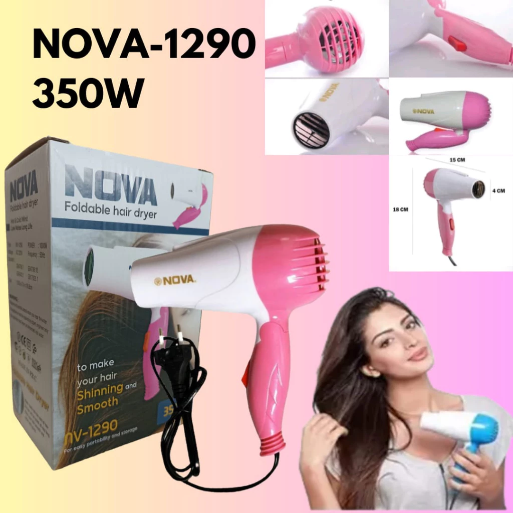 NOVA-1290 / HAIRDRYER LIPAT MINI NOVA/ HAIR DRYER LIPAT MINI PORTEBEL/ PENGERING RAMBUT MINI | AutoStock