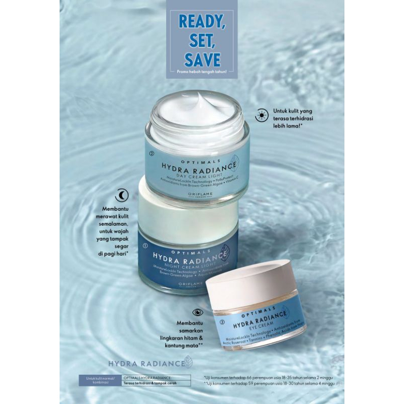 Jual Optimals Hydra Radiance Night Cream LightHydra Radiance Day Cream
