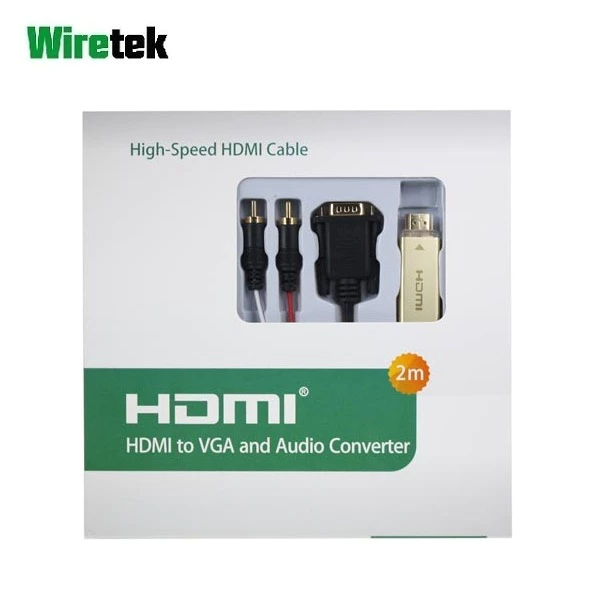 Kabel HDMI to VGA + Audio Converter WIRETEK