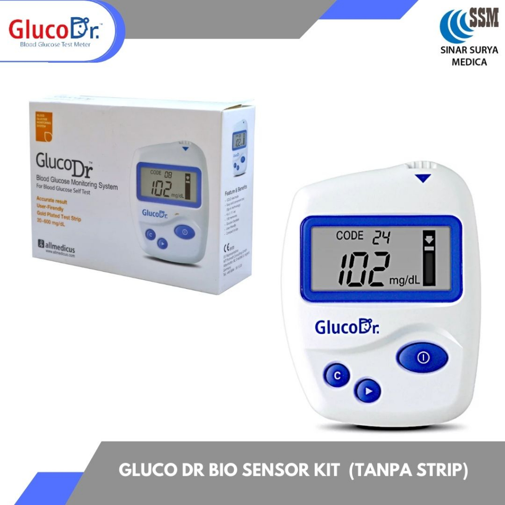 Jual Gluco Dr Bio Sensor Kit Alat Cek Gula Darah Tanpa Strip Shopee Indonesia