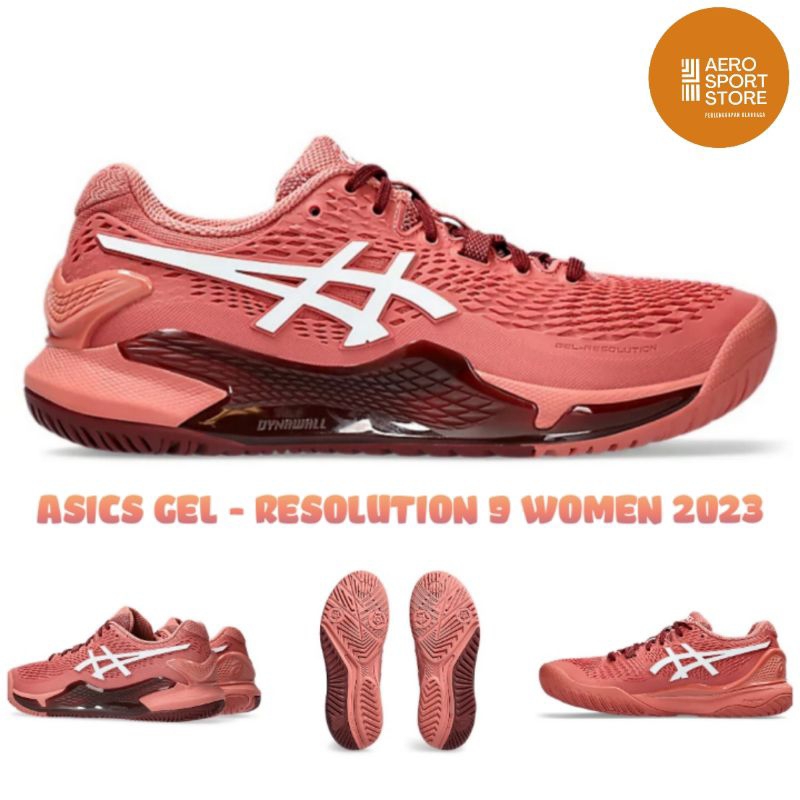 Asics Gel Resolution 9 Women's Tennis Shoe - Light Garnet